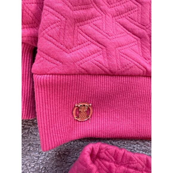 Simply Southern Lounge Set Quilted Sweat Suit Comfy Casual Feminine Pink XL - Picture 4 of 13